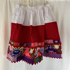 Colorful Embroidered Women's Skirt